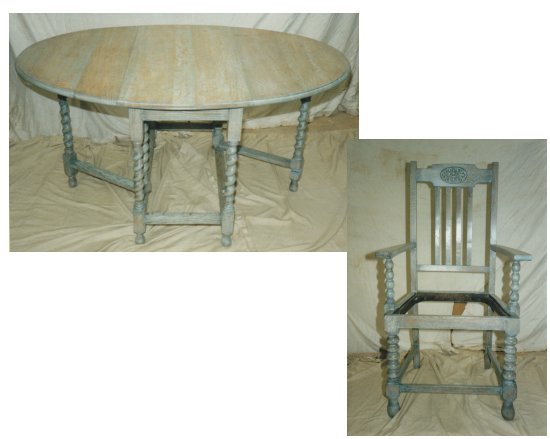 Refinished table and chairs